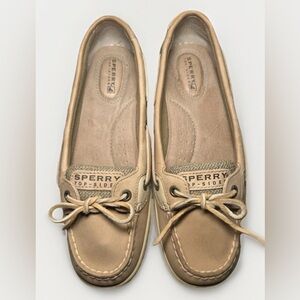 Sperry Topsider Angelfish Boat Shoes Women's 7.5 Brown Leather Casual 9102047